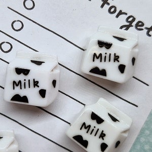 Milk Carton Magnets × 5/Message Board Magnets/Drink Magnets/Novelty Magnets/Kitchen Magnets