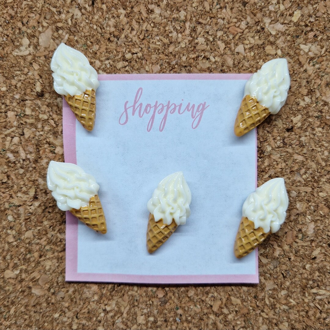 Ice Cream Push Pins 5/novelty Ice Cream Thumb Tacks/cork Etsy