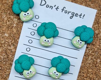 Puntine da disegno a forma di broccoli: originali puntine in resina per bacheche.