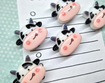 Cow Magnets × 5/Animal Magnets/Memo Board Magnets/Fridge Magnets/Magnets for Board/School Magnets