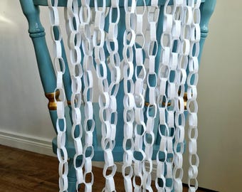 White Glitter Foam Garland/Christmas Garland