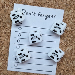 Milch Pins × 5/Milch Pins/Reißnägel/Reißnägel/Kork Pins/Getränke Pins