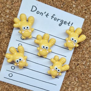 Ginger Root Push Pins × 5/Cork Board Push Pins/Thumb Tacks/Vegetable Push Pins/Pins for Board/Red Push Pins