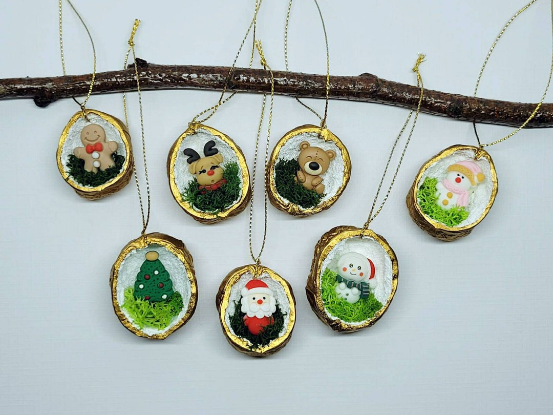 Walnut Shell Christmas Ornaments/hanging Christmas Tree Decoration ...