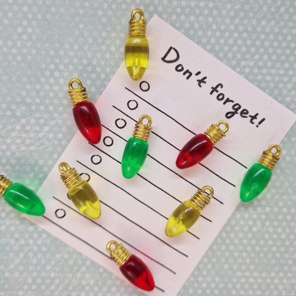 Christmas Tree Lights Magnets × 9/Decorative Christmas Fridge Magnets/Xmas Magnets/ Notice Office Board Magnets/Christmas Tree Lights