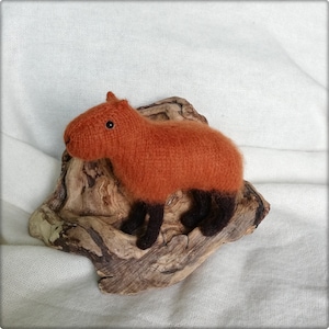 Knitted Realistic Capybara toy * Exclusive Animal Lover Gift