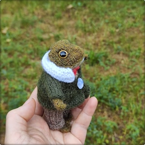 Knitted Mr. Toad Character Toy for classic literature lovers * Collectible book lover gift * Storytelling toy * Wind in the Willows stories