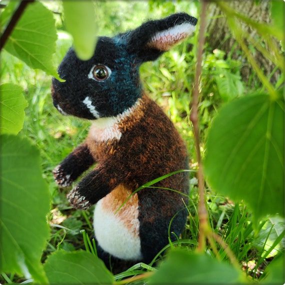 Black stuffed rabbit hotsell
