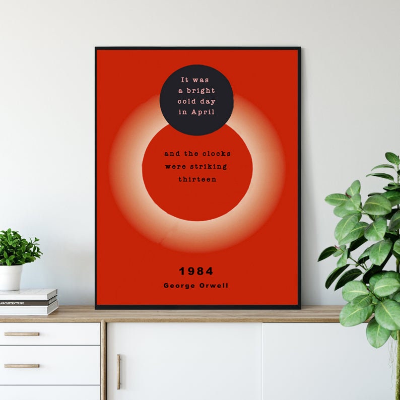 1984 ORWELL Framedand the Clocks Were Striking 13literary