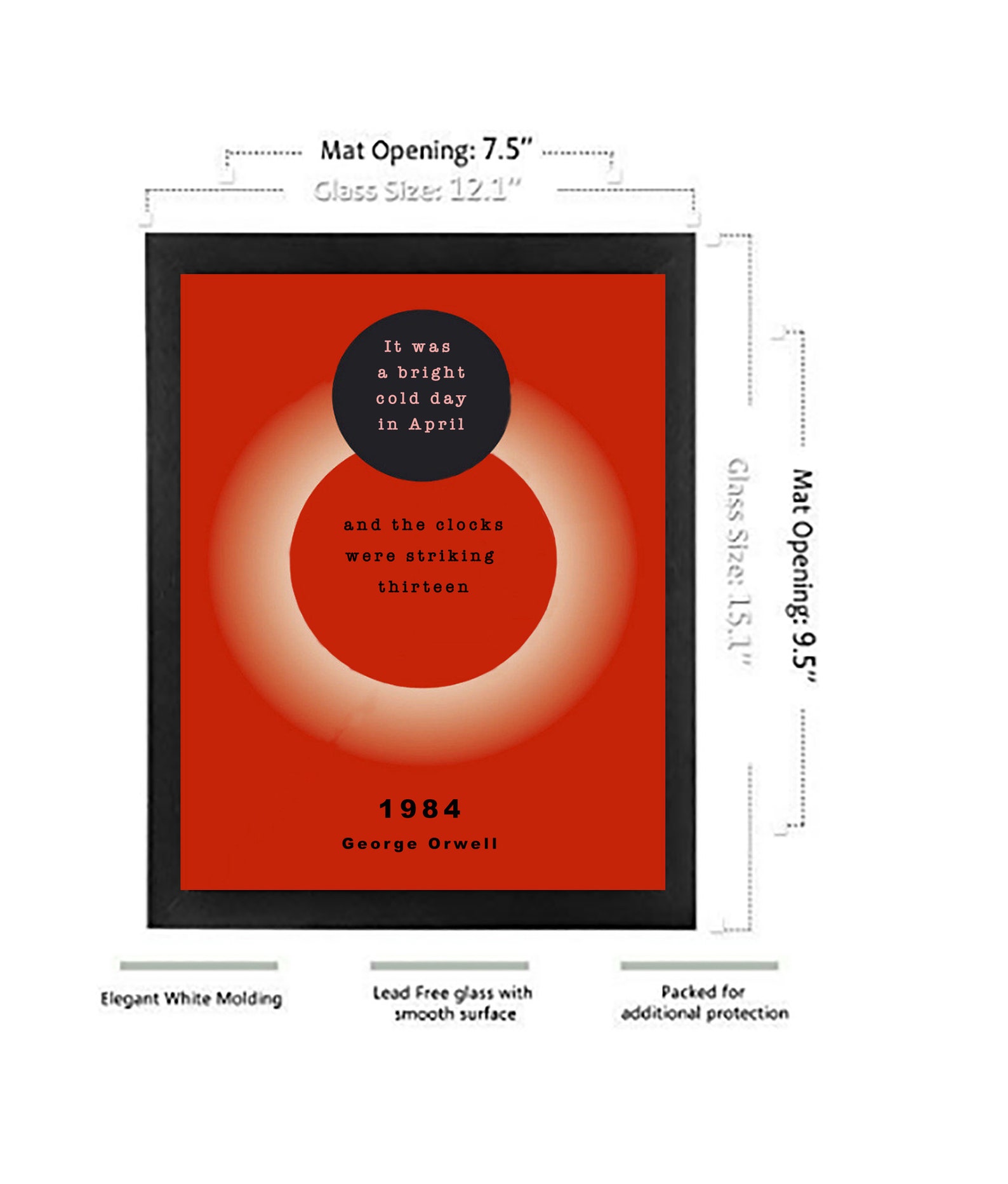1984 ORWELL Framedand the Clocks Were Striking 13literary