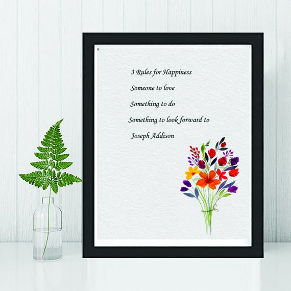 Buy Rules for HAPPINESS Framed PRINT 3 Rules for Online in India - Etsy