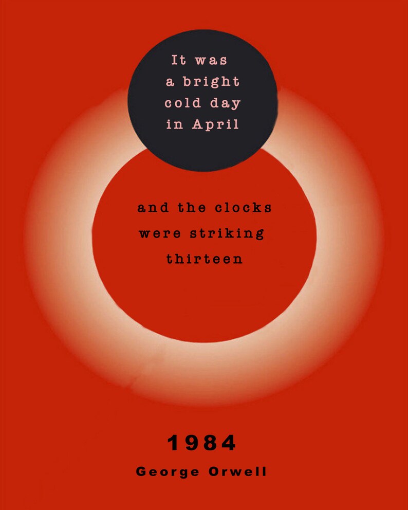 1984 ORWELL Framedand the Clocks Were Striking 13literary