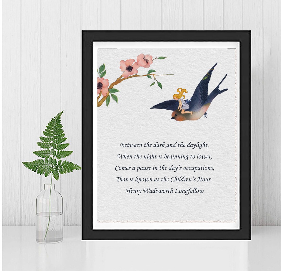 LONGFELLOW the Children's Hour Framed and Unframed Wall Art Nursery ...