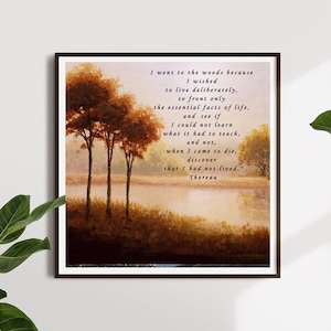 Walden FRAMED Print-henry David Thoreau-life in the Woods Wall Art ...