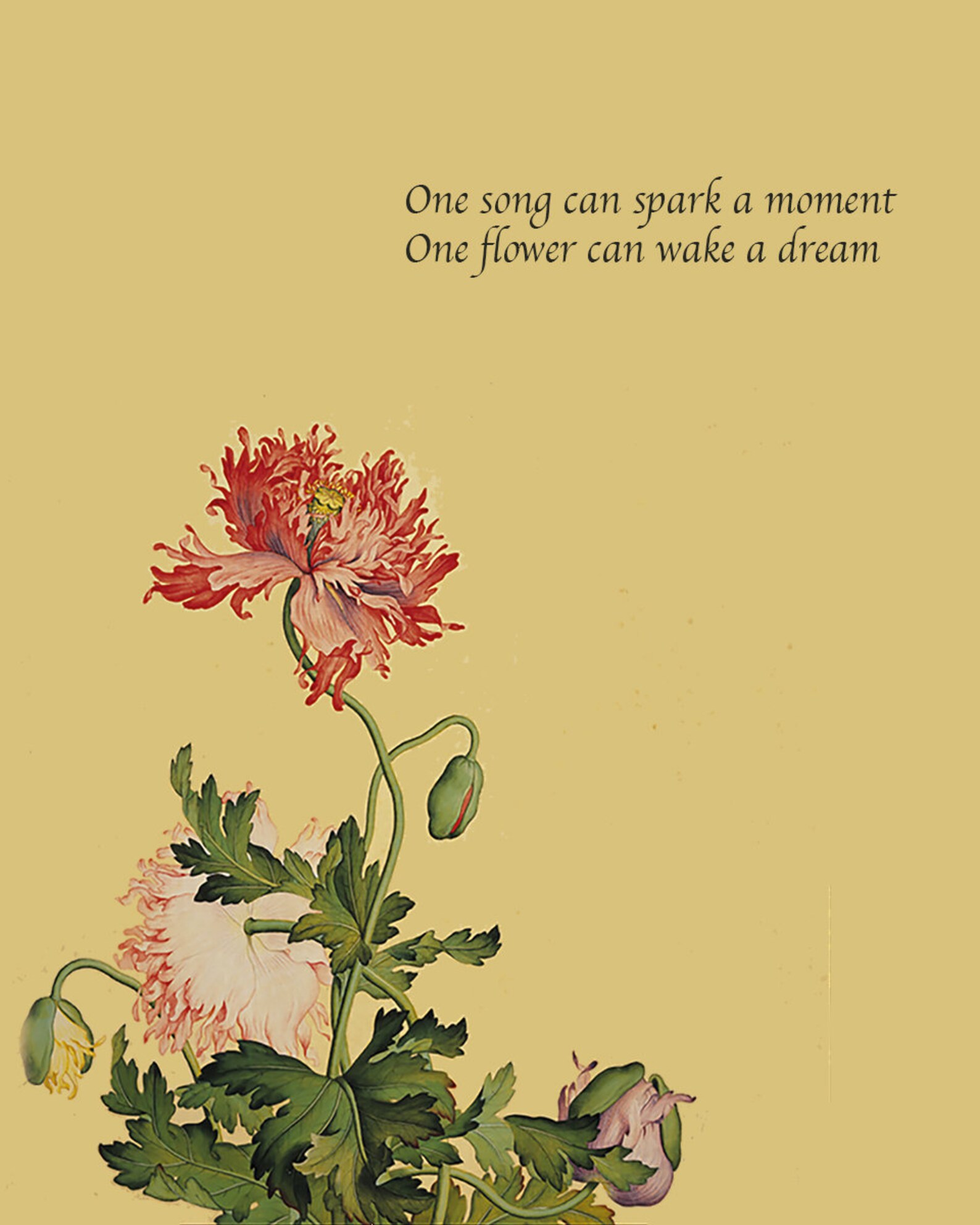 One song can spark a moment poetry inspirational watercolor etsy