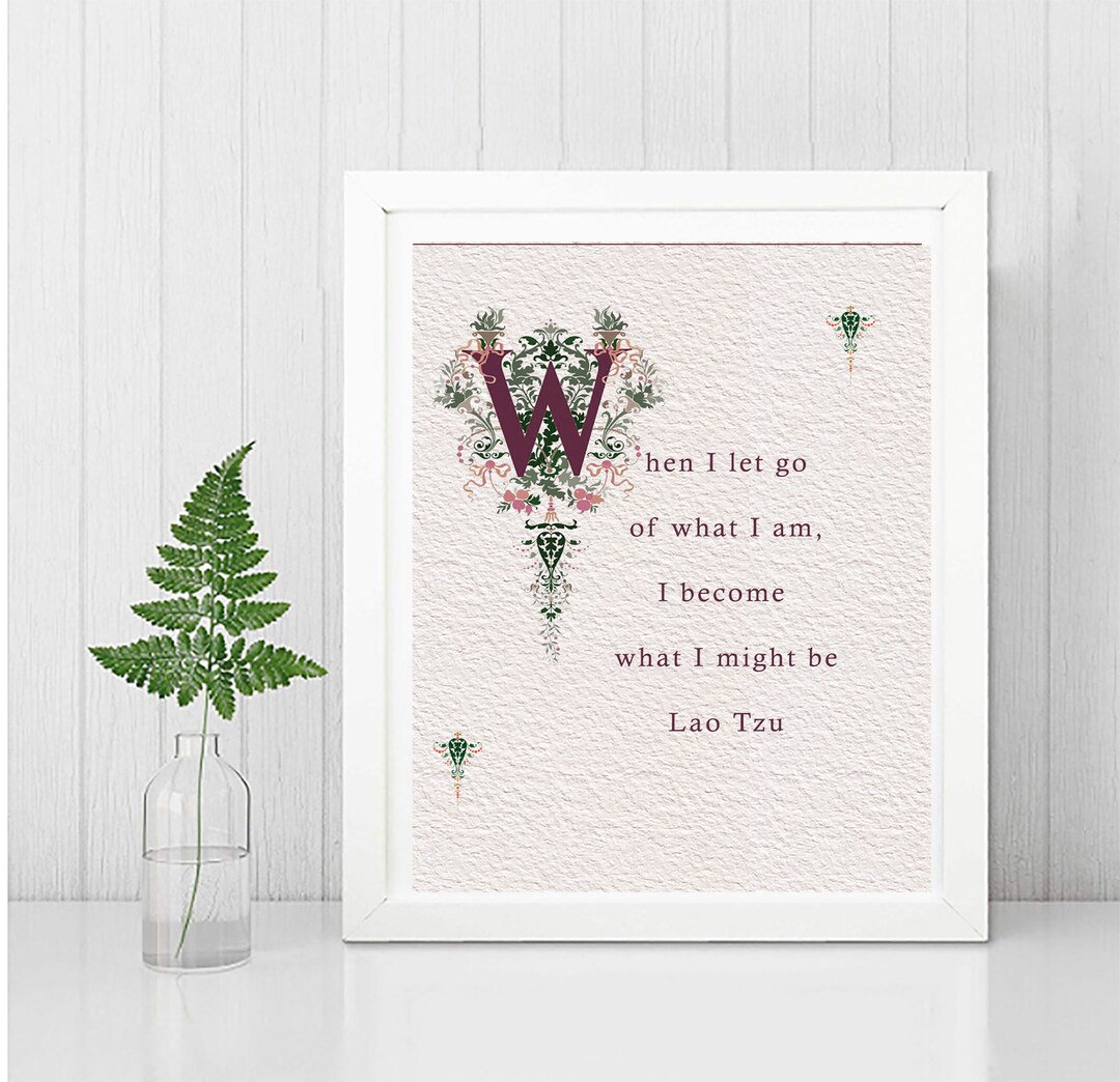 LIBERTAD DE LAO TZU Cita inspiradora espiritual Cuando dejo ir Etsy