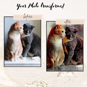 CUSTOM PET PORTRAITS Paintings Framed From your Photos Watercolor Any Pet Loss Remembrance