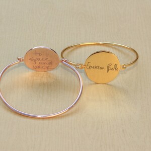 Actual Handwriting Bracelet - Personalized Signature Bracelet - Circle Shaped Bracelet - Sympathy Gift - Mother&#39;s Gift - Christmas Gift