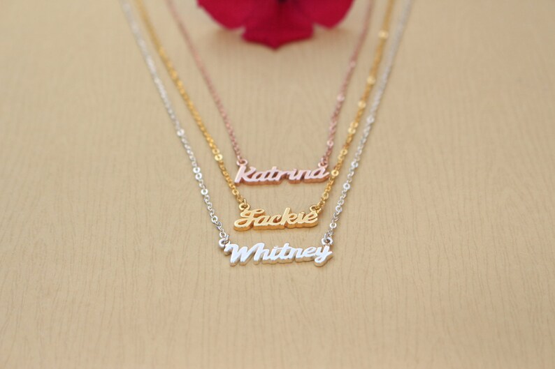 Personalized Name Necklace Keepsake Jewelry in Sterling Etsy