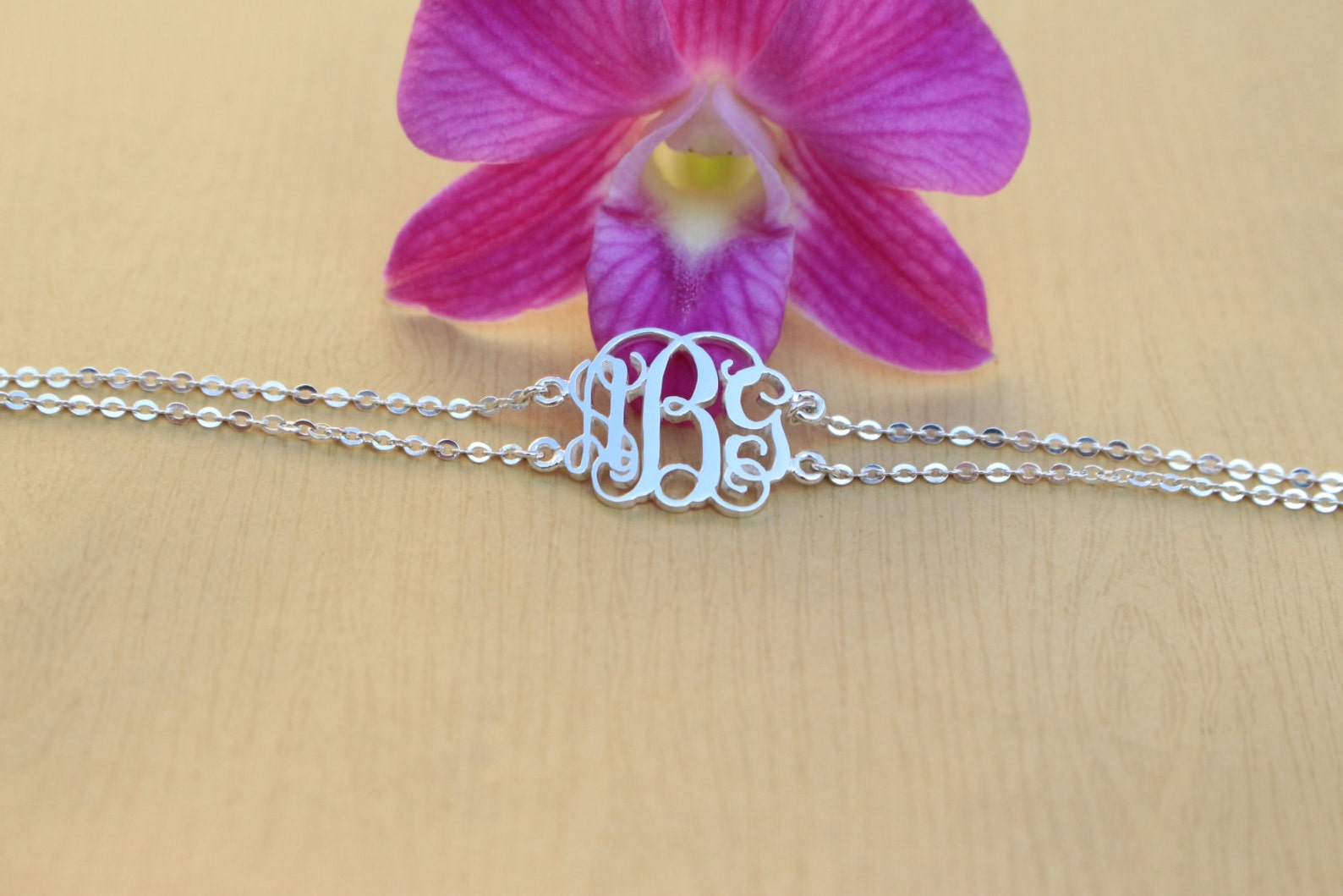 Tiny Monogram Bracelet Personalized Bracelet Custom Name Etsy