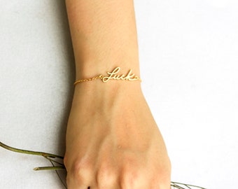 Actual Signature Bracelet in Sterling Silver - Handwriting Bracelet - Handwriting Jewelry - Mother Gift - Personalized Bracelet