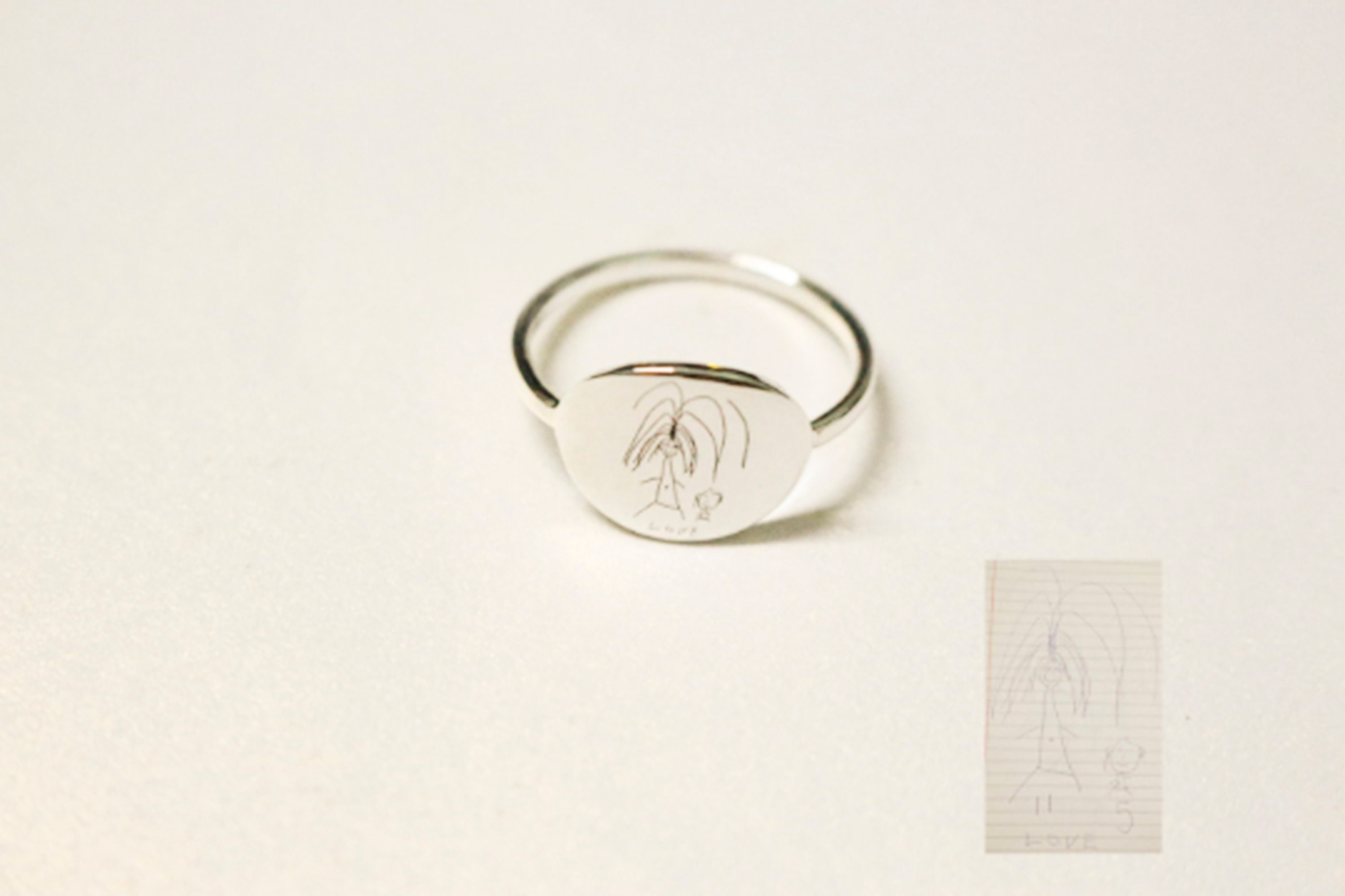 Engraved Handwriting Ring Custom Signature Ring Engraved - Etsy