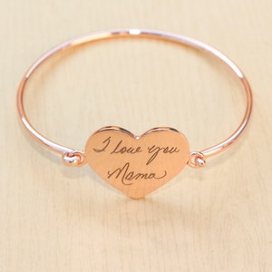 Actual Handwriting Bracelet - Personalized Signature Bracelet - Memorial Jewelry - Mother's Gift - Christmas Gift - Valentine Gift