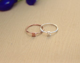Personalized Initial Ring: Sterling Silver, Gold, or Rose Gold