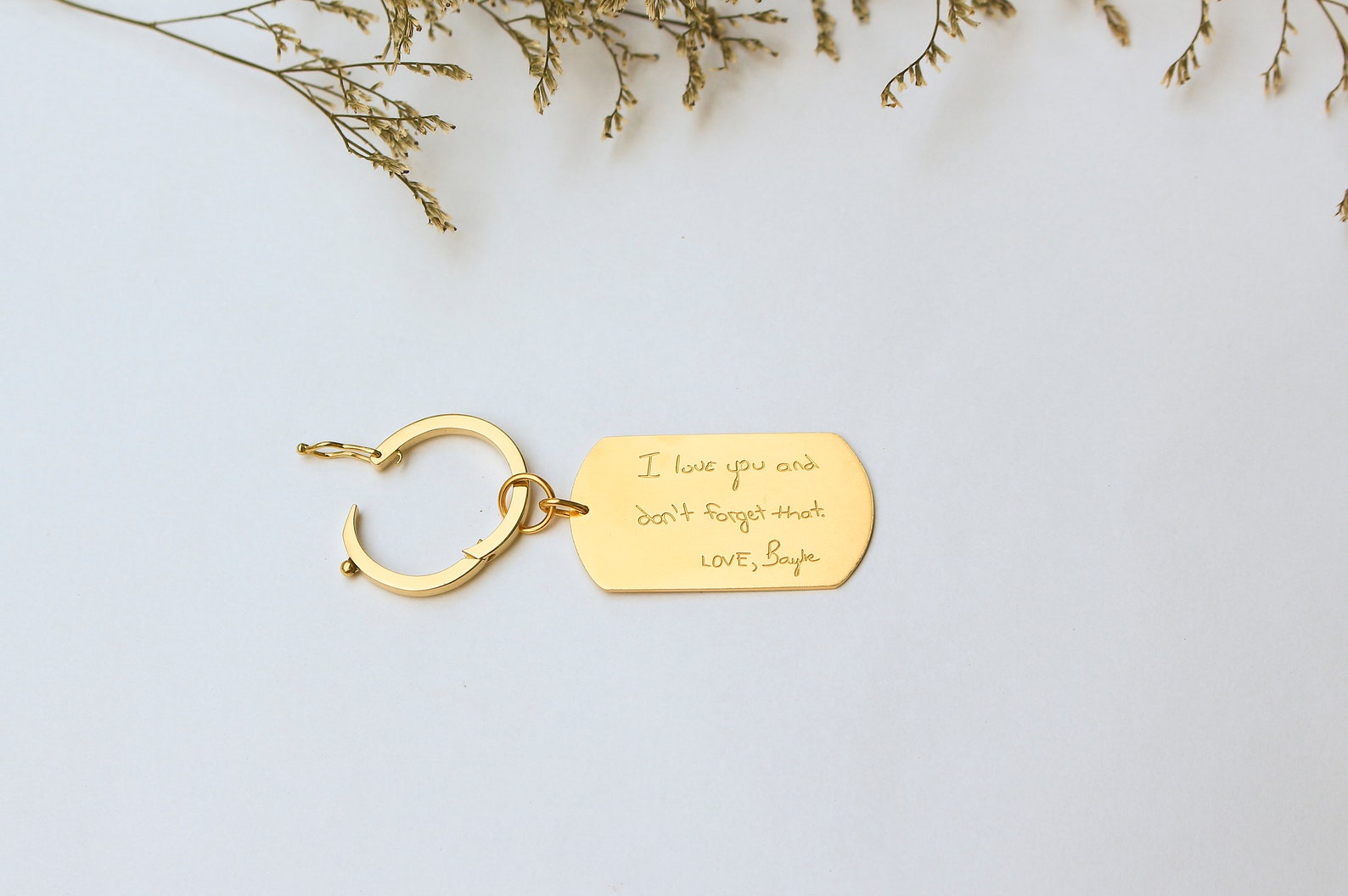 Memorial Signature Keychain Handwriting Keychain Engraved - Etsy