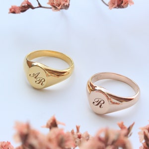Initial Signet Ring - Statement Ring - Custom Initial Ring - Bridesmaid Gifts - Personalized Ring - Letter Signet Ring - Monogram Ring