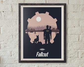 Fallout poster, Fallout game art, video game art, computer game poster, video game poster, gamer gifts, video game art