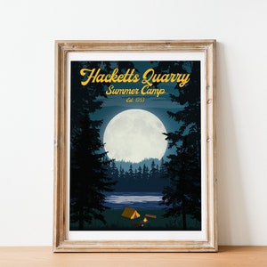 The Quarry Print - Hacketts Quarry Summer Camp Art - Videospiel Wanddeko - Gamer Geschenk Poster