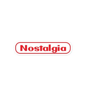 Nostalgia Gaming Stickers | Durable Vinyl, High Opacity, Perfect for Laptops, Skates, and Gaming Gear