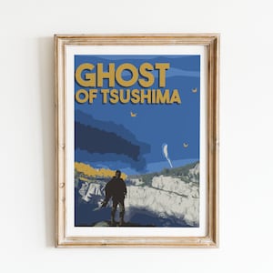 Minimal Ghost of Tsushima Wall Art Illustration Print
