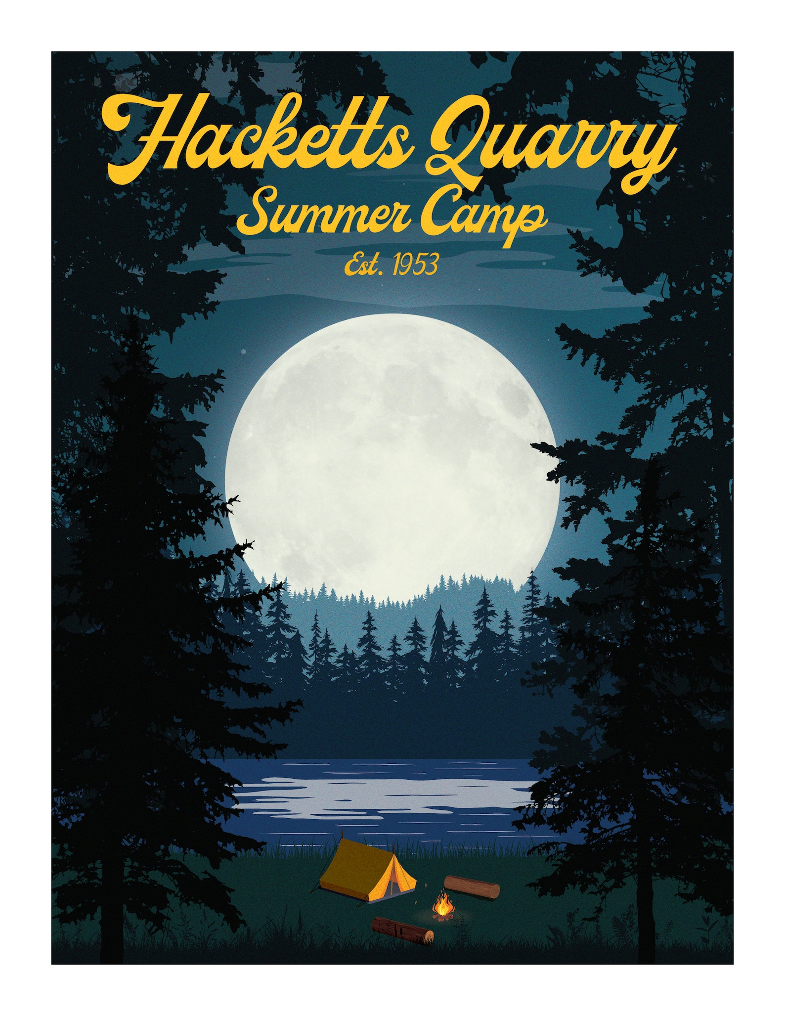 The Quarry Print Hacketts Quarry Summer Camp Video Game Wall Etsy Canada