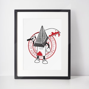 Silent Hill Pyramid Head Print, Gaming Wall Decor