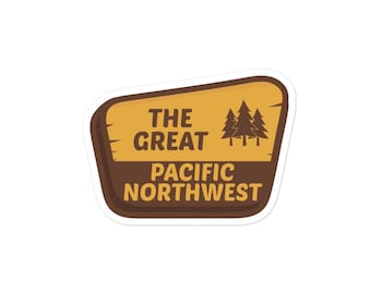 Pacific Northwest Bubble-Free Stickers | Waterproof Durable Vinyl Decals for Laptops, Water Bottles & More