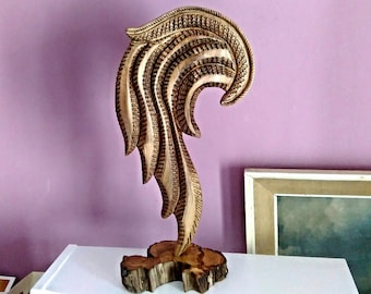 Wooden sculpture , Wooden Angel Wing,Home Decor,Angel, Angel Wing Sculpture,Angel Sculpture, Angel Art, Angel Carving, Wing of Angel.