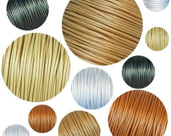 Waxed polyester cord - 1mm Australia