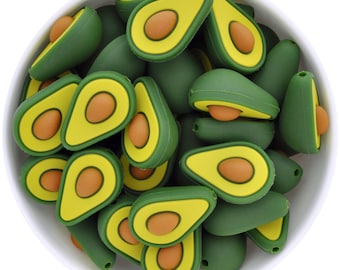 Avocado Silicone Beads | BPA Free | Kids Crafts Australia