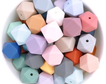 17mm Hexagon Silicone Beads | BPA Free | Wholesale Beads Australia