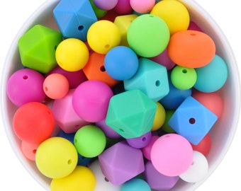 Rainbow Brights Silicone Bead Mystery Pack | BPA Free | Silicone Jewellery Australia