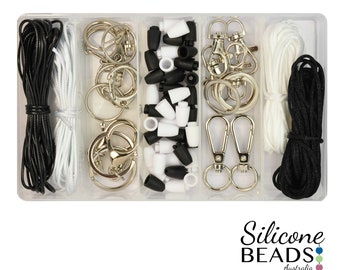 Basics Hardware Kit | DIY Jewellery Lanyard Keyring  | Cord Clasp Australia