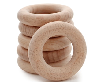Beech Wood Teething Ring 65mm Australia