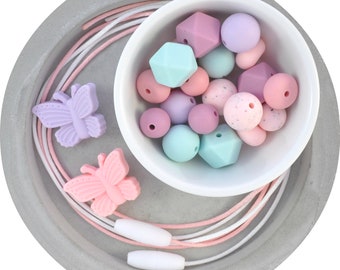 Kids Silicone Bead Boredom Buster Kit - Butterfly