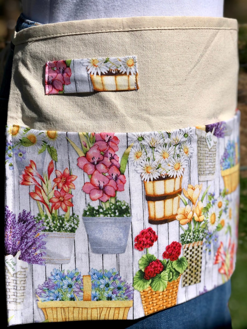 Floral Gardening Half Apron - Thumbnail 2