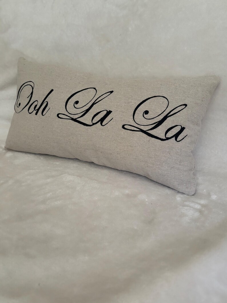 Ooh La La Pillow, french country throw pillow, french farmhouse pillow, french country decor, throw pillow, country decor, cottage decor image 3