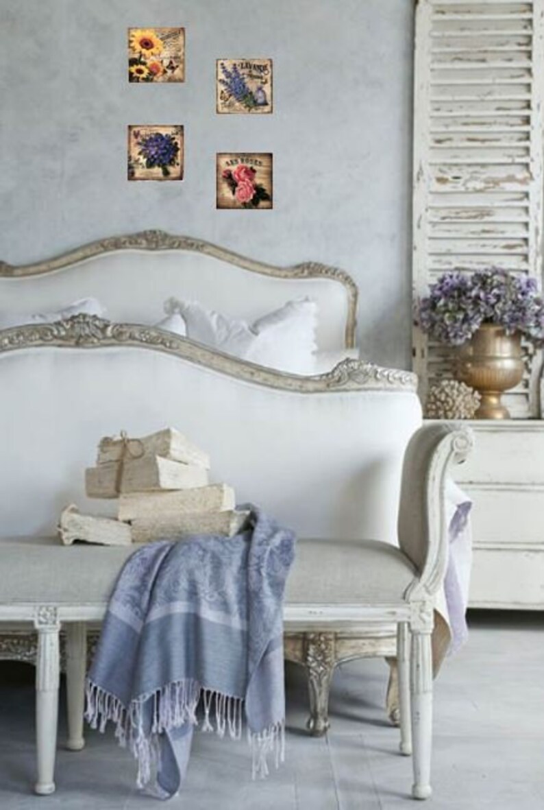 Flower Wall Art French Country Wall Decor French Country Etsy