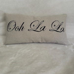 Ooh La La Pillow, french country throw pillow, french farmhouse pillow, french country decor, throw pillow, country decor, cottage decor image 1