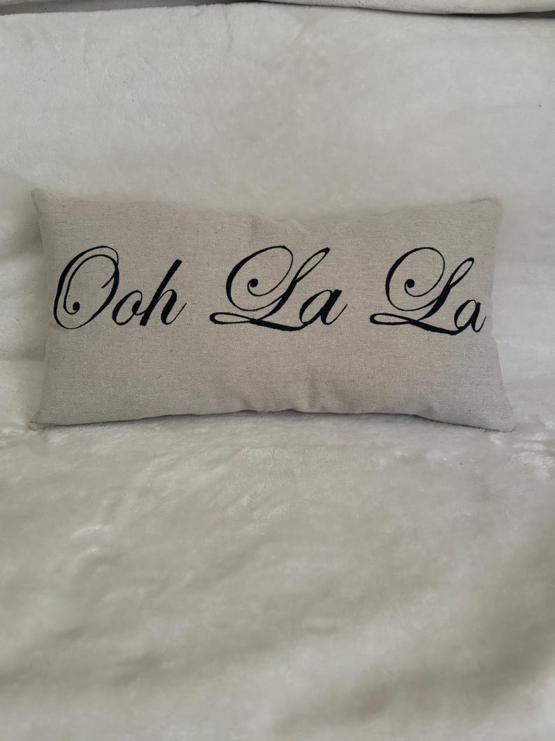 Ooh La La Pillow, french country throw pillow, french farmhouse pillow, french country decor, throw pillow, country decor, cottage decor image 1
